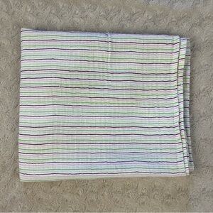 Modern Baby Purple Green White Stripes Baby Swaddle Blanket Muslin Pink Yellow